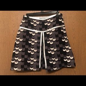 Prada gray, white and black skirt.